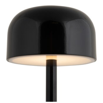 Čierna LED stolová lampa s kovovým tienidlom (výška 24,5 cm) James – Leitmotiv - Image 4