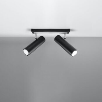 Čierne stropné svietidlo 6x30 cm Mira – Nice Lamps - Image 3