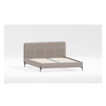 Svetlohnedá čalúnená dvojlôžková posteľ s roštom 200x200 cm Barker – Ropez - Image 2