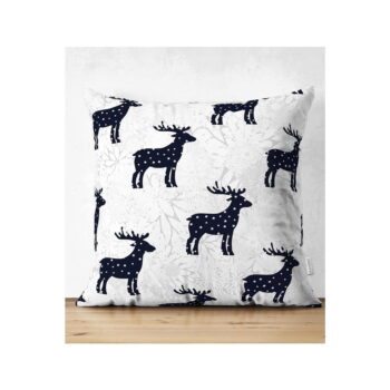 Súprava 4 vianočných obliečok na vankúš a behúň na stôl Minimalist Cushion Covers Reindeer and Stars - Image 5