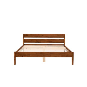 Jednolôžková posteľ zo smrekového dreva s roštom v tmavohnedo-prírodnej farbe 90x200 cm Venus – Kalune Design - Image 6