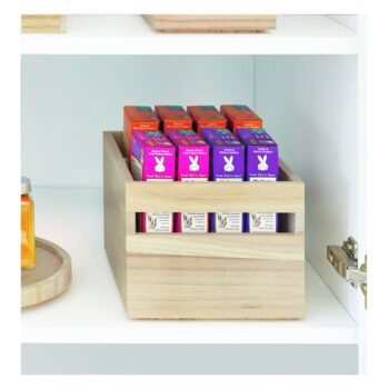 Úložný box z dreva paulownia iDesign Eco Handled, 19 x 25,4 cm – Obrázok 3