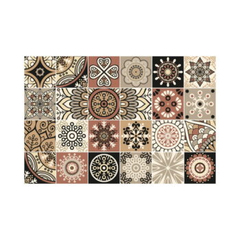 Sada 24 nástenných samolepiek Ambiance Wall Stickers Tiles Piura, 10 × 10 cm – Obrázok 2