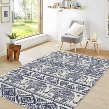 Modrý prateľný koberec 160x230 cm Elephant – Mila Home - Image 9
