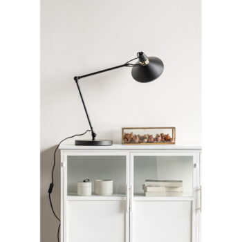 Čierna stolová lampa s kovovým tienidlom (výška 70 cm) Jona – White Label - Image 3