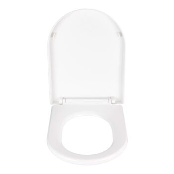 Biele WC sedadlo s jednoduchým zatváraním Wenko Calla, 47 × 35,5 cm - Image 3