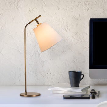 Stolová lampa v bielej a bronzovej farbe (výška 67 cm) Salihini – Opviq lights – Obrázok 3