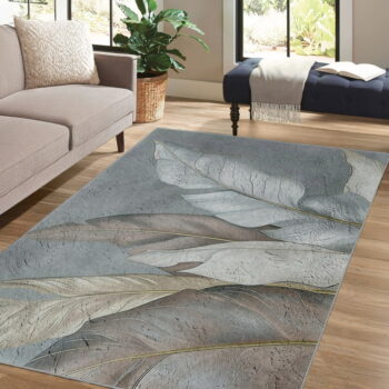 Zeleno-sivý prateľný koberec 80x150 cm Dusty Leaves – Mila Home - Image 3