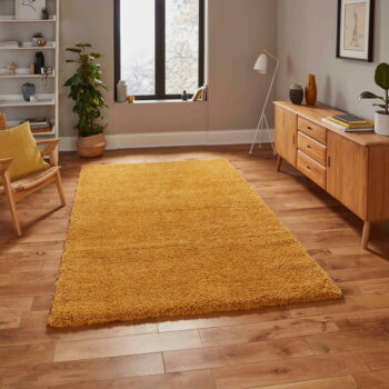 Horčicovožltý koberec Think Rugs Sierra, 80 x 150 cm – Obrázok 2