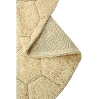 Okrovožltý prateľný ručne tkaný bavlnený okrúhly koberec ø 140 cm Honeycomb Golden – Lorena Canals – Obrázok 6