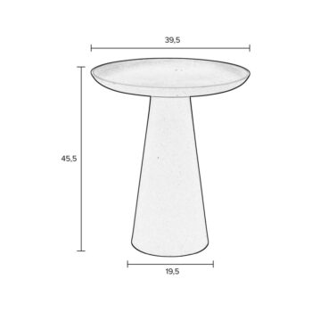 Modrý hliníkový odkladací stolík White Label Ringar, ø 39,5 cm - Image 7