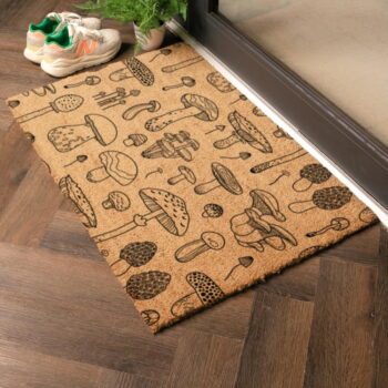 Rohožka z kokosového vlákna 40x60 cm Mushrooms – Artsy Doormats – Obrázok 5