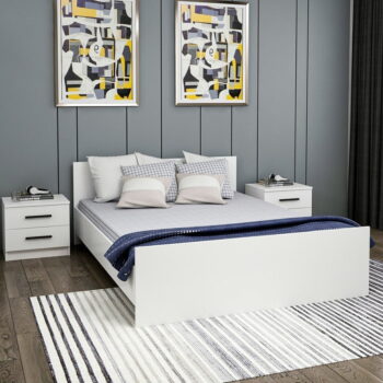 Biela dvojlôžková posteľ 160x200 cm Kale – Kalune Design - Image 6