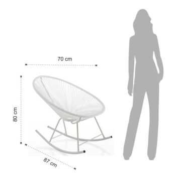 Biele hojdacie kreslo vhodné do exteriéru Tomasucci Numana - Image 4