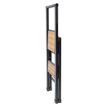 Čierny hliníkový protišmykový skladací rebrík Wenko Stepladder II. - Image 2