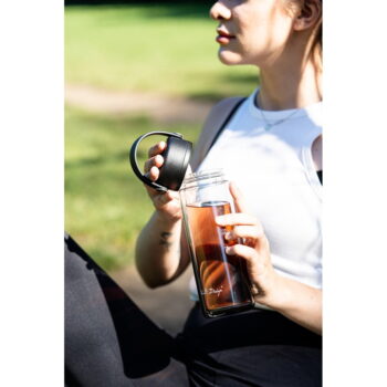 Modrá sklenená fľaša 350 ml Fuori – Vialli Design - Image 2