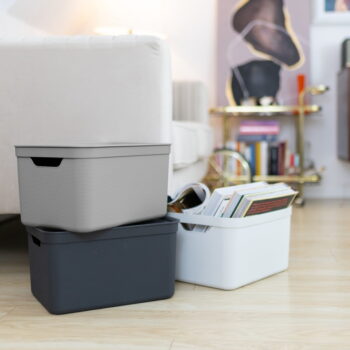 Plastový úložný box s vekom Deco - Rotho - Image 2