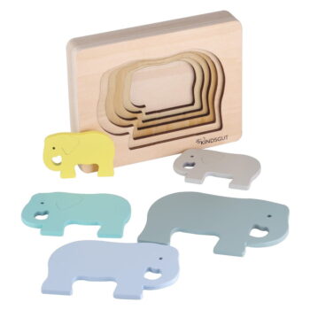 Drevené detské puzzle Kindsgut Elephant - Image 4