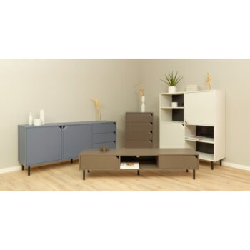 Tmavosivý TV stolík 177x39 cm Corner - Tenzo – Obrázok 9