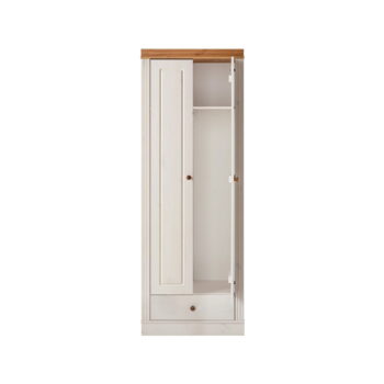 Biela šatníková skriňa z borovicového dreva 65x180 cm Anita – Støraa - Image 7