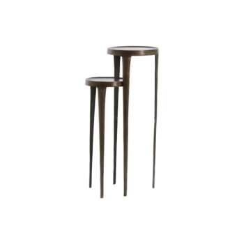Kovové okrúhle odkladacie stolíky v súprave 2 ks 35x35 cm Tobias – Light & Living