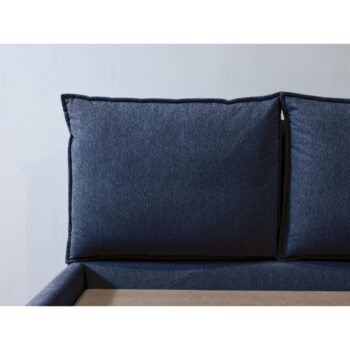 Tmavomodrá čalúnená dvojlôžková posteľ s úložným priestorom a roštom 180x200 cm Garancia – Bobochic Paris - Image 11