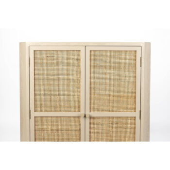 Krémová ratanová skrinka 80x100 cm Amaya – White Label - Image 7