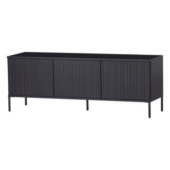 Čierny TV stolík z borovicového dreva 150x56 cm Gravure – WOOOD – Obrázok 2