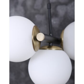 Biele/čierne závesné svietidlo so skleneným tienidlom ø 15 cm Cascade – Squid Lighting - Image 8