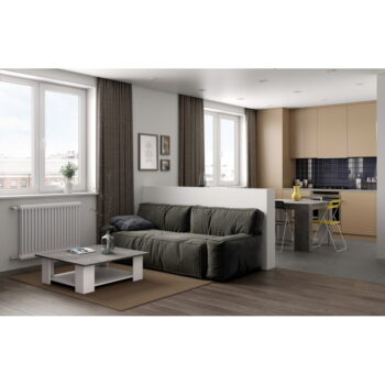 Biely konferenčný stolík s doskou v dekore betónu 67x67 cm Square - TemaHome - Image 5