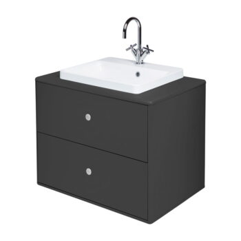 Antracitovosivá závesná skrinka s umývadlom bez batérie 80x62 cm Color Bath – Tom Tailor – Obrázok 11