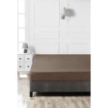 Hnedá napínacia bavlnená plachta 140x200 cm – Mijolnir – Obrázok 3
