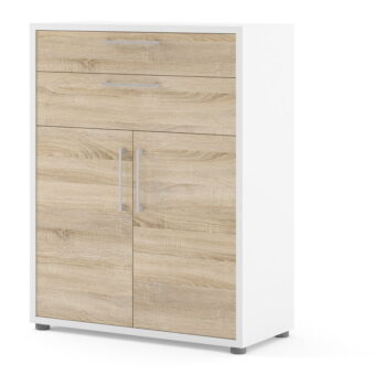 Biela/v prírodnej farbe modulárna knižnica v dekore duba 89x113 cm Prima – Tvilum – Obrázok 2