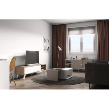 TV stolík v dekore duba v bielo-prírodnej farbe 165x43 cm Prism – TemaHome – Obrázok 11