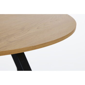 Okrúhly konferenčný stolík s doskou v dubovom dekore v prírodnej farbe ø 80 cm Cesura – Unique Furniture – Obrázok 6