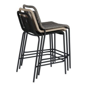 Čierna barová stolička s oceľovou konštrukciou Kave Home Glenville, výška 62 cm - Image 7