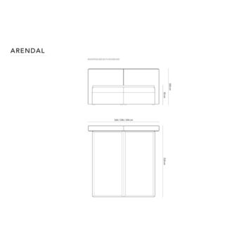 Svetlomodrá boxspring posteľ s úložným priestorom 180x200 cm Arendal – Cosmopolitan Design – Obrázok 9