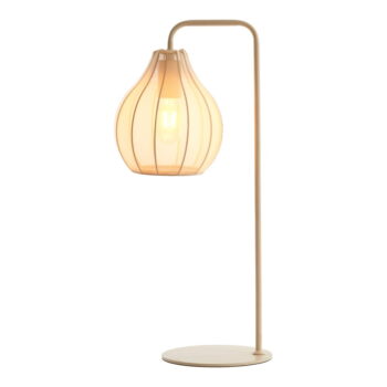 Béžová stolová lampa s textilným tienidlom (výška 60,5 cm) Elati – Light & Living