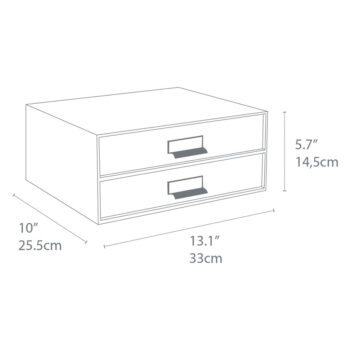 Biela 2-poschodová zásuvka na dokumenty Bigso Box of Sweden Birger, 33 × 22,5 cm - Image 8