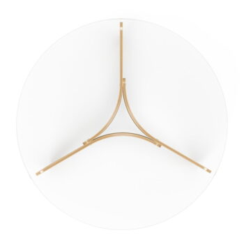 Okrúhly konferenčný stolík so sklenenou doskou v prírodnej farbe ø 84 cm Madera – Umbra - Image 11