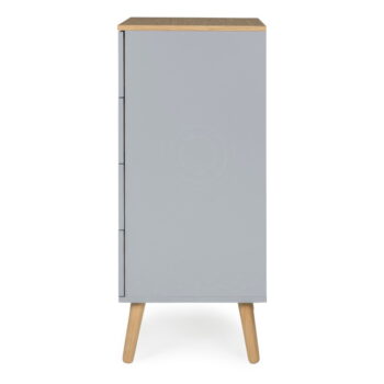 Sivá skrinka s detailmi v dekore dubového dreva Tenzo Dot, šírka 55 cm - Image 6