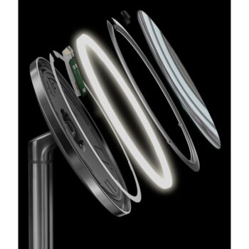 Kozmetické zrkadlo s osvetlením/zväčšovacie (5x) ø 20 cm Sensor Trio – simplehuman - Image 8