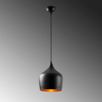 Čierne závesné svietidlo s kovovým tienidlom ø 22 cm Dodo – Opviq lights - Image 4