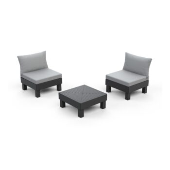 Sivá záhradná lounge súprava pre 2 osoby Cantara – Keter - Image 3