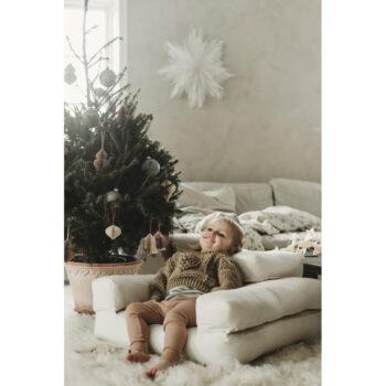 Detské rozkladacie kreslo s taburetkou Karup Design Mini Cube Natural – Obrázok 5