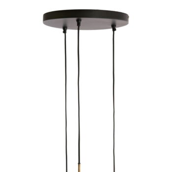 Závesné svietidlo s kovovým tienidlom v matnej čierno-bronzovej farbe ø 36 cm Yaelle – Light & Living - Image 5