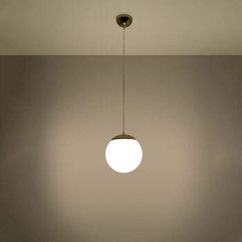 Závesné svietidlo v zlatej farbe so skleneným tienidlom ø 20 cm Cezab – Nice Lamps - Image 4