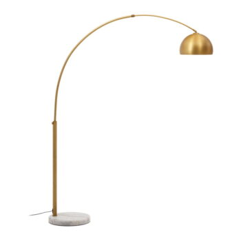 Stojacia lampa v zlatej farbe s kovovým tienidlom (výška 185 cm) Madali – Kave Home