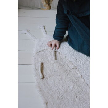 Prateľný ručne tkaný bavlnený detský koberec v mentolovo-svetlo šedej farbe 100x120 cm Snail – Lorena Canals – Obrázok 9