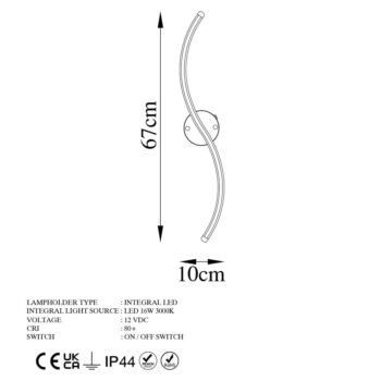 Čierne LED nástenné svietidlo Yilan – Opviq lights - Image 7